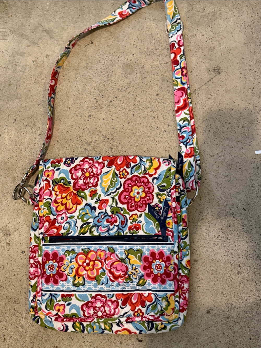 Vera Bradley Quilted Floral Crossbody in Pink, Red, Blue, Yellow